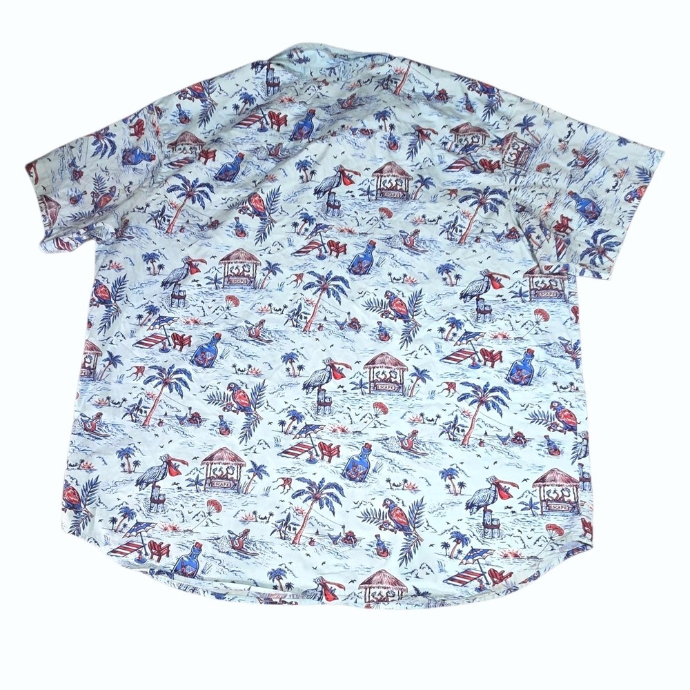 Columbia Mens PFG Escape Beach Novelty Print Button Down Shirt Blue XXL - Picture 6 of 7